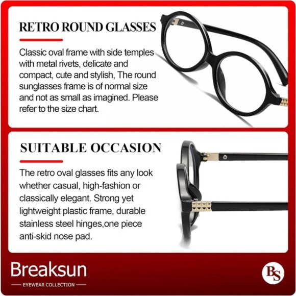 Fashion Oval Glasses Blue Light Glasses - Picture 6 of 7